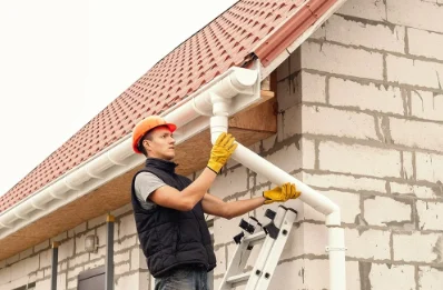 Pose et remplacement de gouttières à Maucor